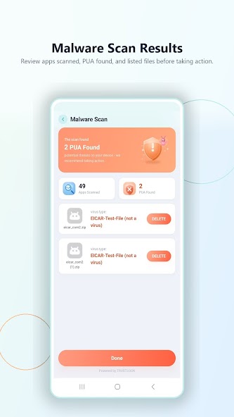 Core Security malware scan screen